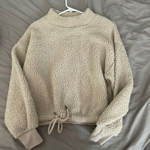 Hippie Rose sherpa mock neck top